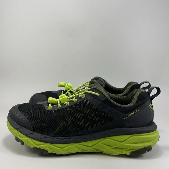 Hoka One One Challenger ATR 5 Running Shoes Mens Size 8 Black Green Athletic - Picture 3 of 12